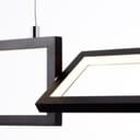 Pendelleuchte Mats 4 Schwarz, 34W, 120 x 80,5 cm, Kunststoff Pendellampe