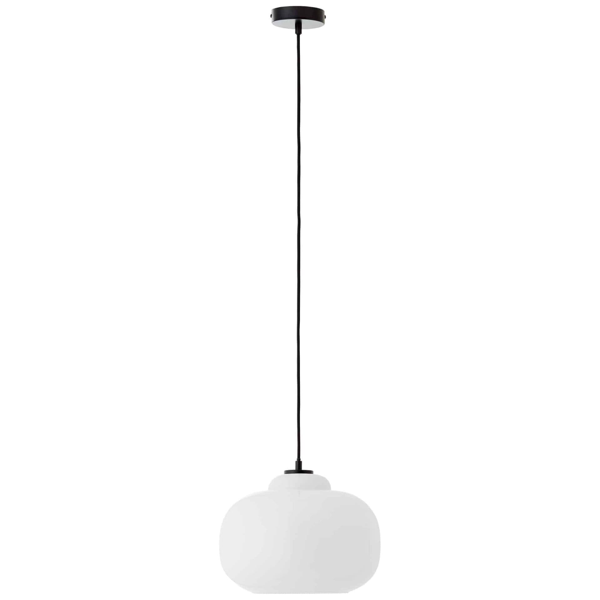 Pendelleuchte Carla 1 Weiss, 60W, 128,5 x 30 cm, Glas Hängeleuchte
