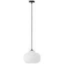 Pendelleuchte Carla 1 Weiss, 60W, 128,5 x 30 cm, Glas Hängeleuchte
