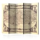 Paravent Raumteiler - Weltkarte -  Nova Universi Orbis Beschreibung, 5-teilig - 225x172 cm