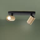 Spotbalken Leonardo 2 Gold, 105W, 12,1 x 31 cm, Metall Spotleuchte