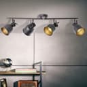 Spotrohr Mia 2 Schwarz, 18W, 18 x 76 cm, Metall Innenleuchte