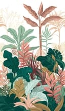 Fototapet blad, djungel blommor grön natur, djungel matt 2,70 x 1,59 m