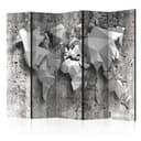 Paravent Raumteiler -  Weltkarte: Origami , 5-teilig - 225x172 cm