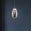 Pendelleuchte Linn 1 Grau, 5W, 128 x 11,5 cm, Glas Pendellampe
