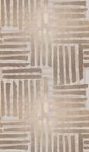 Fototapet med motiv Grafiskt randmönster i beige och greige 2,7 x 1,59 m