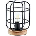 Tischleuchte Inga 3 Braun, 40W, 26,5 x 20 cm, Holz Innenleuchte