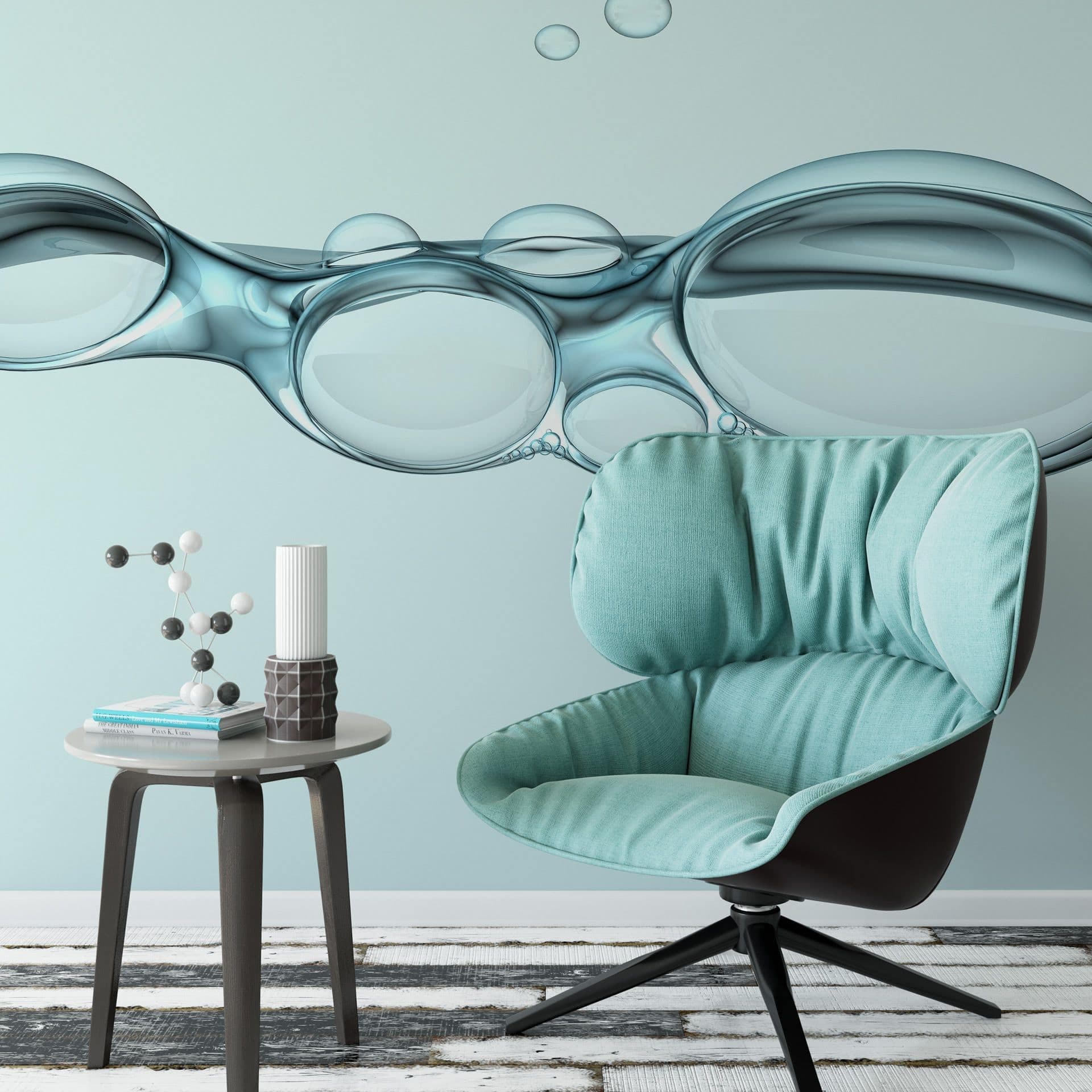Fototapet Bubblor - 288x260 cm