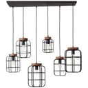 Pendelleuchte Inga 13 Braun, 52W, 130 x 110 cm, Holz Pendellampe