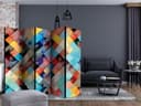 Paravent Raumteiler - Buntes Patchwork, 3-teilig