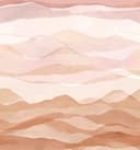 Fototapet med motiv av berg i akvarell i beige och rosa med mjuk färggradient 3,4 x 3,18 m