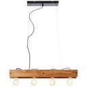 Pendelleuchte Daniel 3 Braun, 42W, 150 x 75 cm, Holz Pendelleuchte