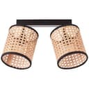 Spotbalken Toni 1 Beige, 42W, 21 x 31 cm, Rattan Innenleuchte