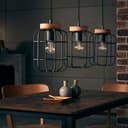Pendelleuchte Inga 11 Braun, 40W, 142 x 100 cm, Holz Pendellampe