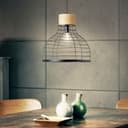 Pendelleuchte Annelie 6 Braun, 52W, 135 x 47 cm, Holz Pendellampe