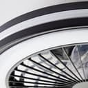 Deckenleuchte Malea Schwarz, 40W, 13,7 x 46,6 cm, Kunststoff Deckenventilator mit led-licht