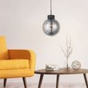 Pendelleuchte Anna 2 Grau, 60W, 120 x 30 cm, Glas Pendellampe