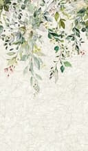 Blommig tapet blommor, blad blommig Icke-vävd tapet natur matt i beige 2,70 x 1,59 m