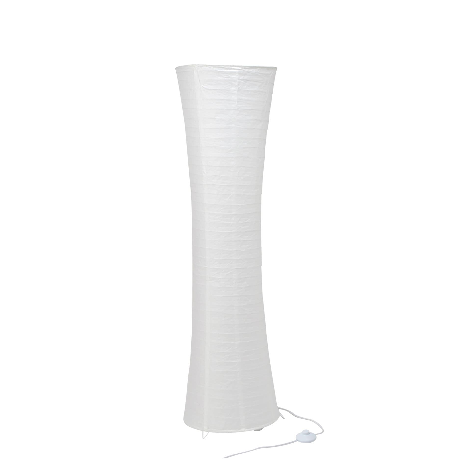Stehleuchte Ayana Weiss, 40W, 125 x 34,5 cm, Papier Stehlampe