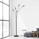 Stehleuchte Hilla 2 Grau, 25W, 200 x 73 cm, Metall Bogenlampe