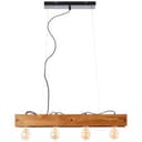 Pendelleuchte Daniel 3 Braun, 42W, 150 x 75 cm, Holz Pendelleuchte