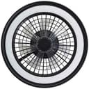 Deckenleuchte Malea Schwarz, 40W, 13,7 x 46,6 cm, Kunststoff Deckenventilator mit led-licht