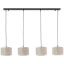 Pendelleuchte Madita 3 Braun, 42W, 113,5 x 125 cm, Textil Pendellampe