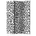 Paravent Raumteiler - Schwarz-Weiß-Labyrinth, 3-teilig