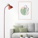 Stehleuchte Franziska 5 Rot, 40W, 150 x 25 cm, Metall Standleuchte