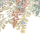 Fototapet, tapet med bladmotiv La Terrasse beige 2,7 x 3 m