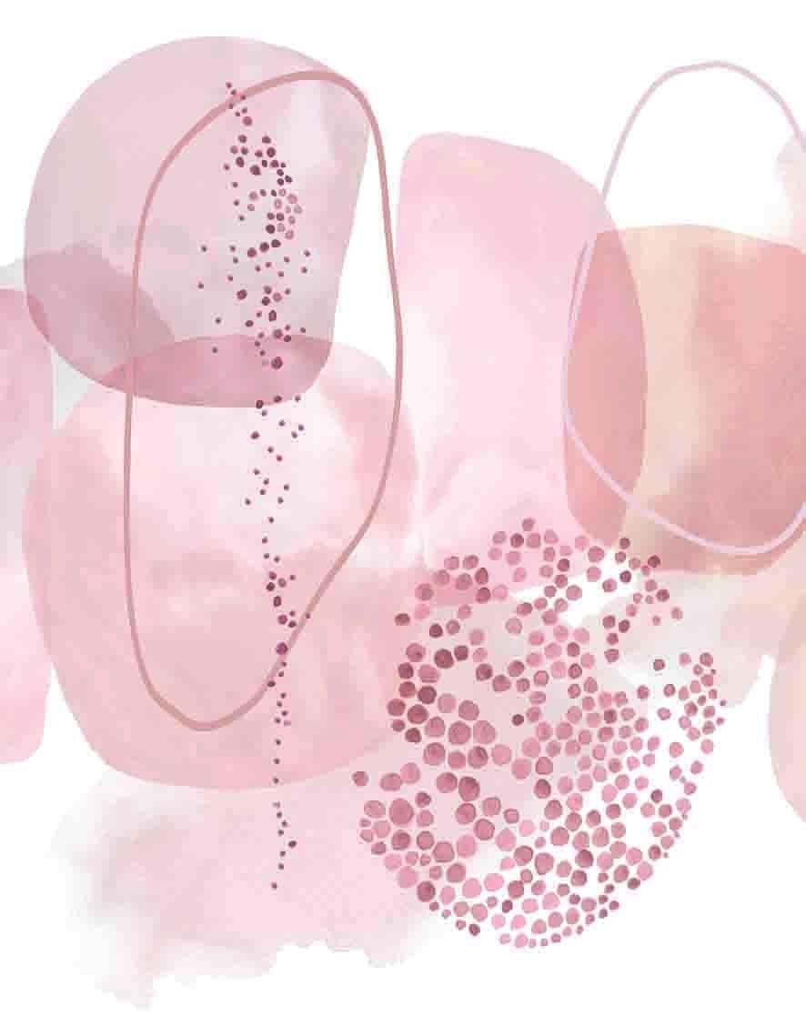 Fototapet Abstrakta akvarellformer i beige och rosé 3,4 x 2,65 m