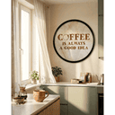 Poster Kaffe är alltid en bra idé - Round