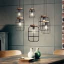 Pendelleuchte Inga 13 Braun, 52W, 130 x 110 cm, Holz Pendellampe