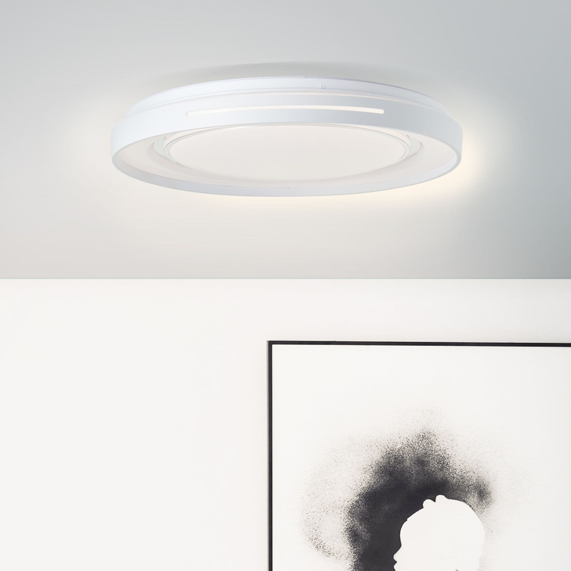 Wand- und Deckenleuchte Aurora 2 Metallic, 30W, 6,5 x 48,5 cm, Kunststoff Lampe