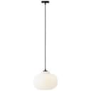 Pendelleuchte Carla 1 Weiss, 60W, 128,5 x 30 cm, Glas Hängeleuchte