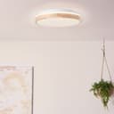 Deckenleuchte Cleo Beige, 24W, 9 x 39 cm, Holz Lampe