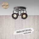 Spotrondell Josefine 1 Gold, 54W, 15 x 20 cm, Metall Deckenspots