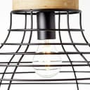 Pendelleuchte Annelie 6 Braun, 52W, 135 x 47 cm, Holz Pendellampe