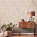 Non-woven tapet svensk stil beige - grafisk skandinavisk tapet för vardagsrum, sovrum