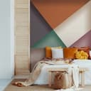 3D-look grafisk modern fototapet i antracit