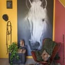 Fototapet Vita hästen - 144x260 cm