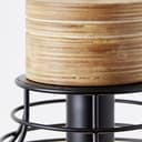 Pendelleuchte Annelie 3 Braun, 52W, 135 x 35 cm, Holz Pendellampe