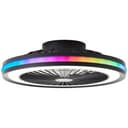 Deckenleuchte Malea Schwarz, 40W, 13,7 x 46,6 cm, Kunststoff Deckenventilator mit led-licht