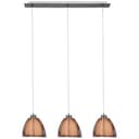Pendelleuchte Maxime 8 Braun, 60W, 121 x 80 cm, Glas Pendellampe