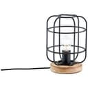 Tischleuchte Inga 3 Braun, 40W, 26,5 x 20 cm, Holz Innenleuchte