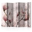 Paravent Raumteiler -  Magnolien Vorhang, 3-teilig