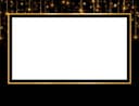 Fotorahmen Silvester Schwarz-gold quer - personalisierbar