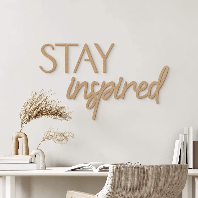 MDF-dekoration 3D-bokstäver STAY inspired - natur