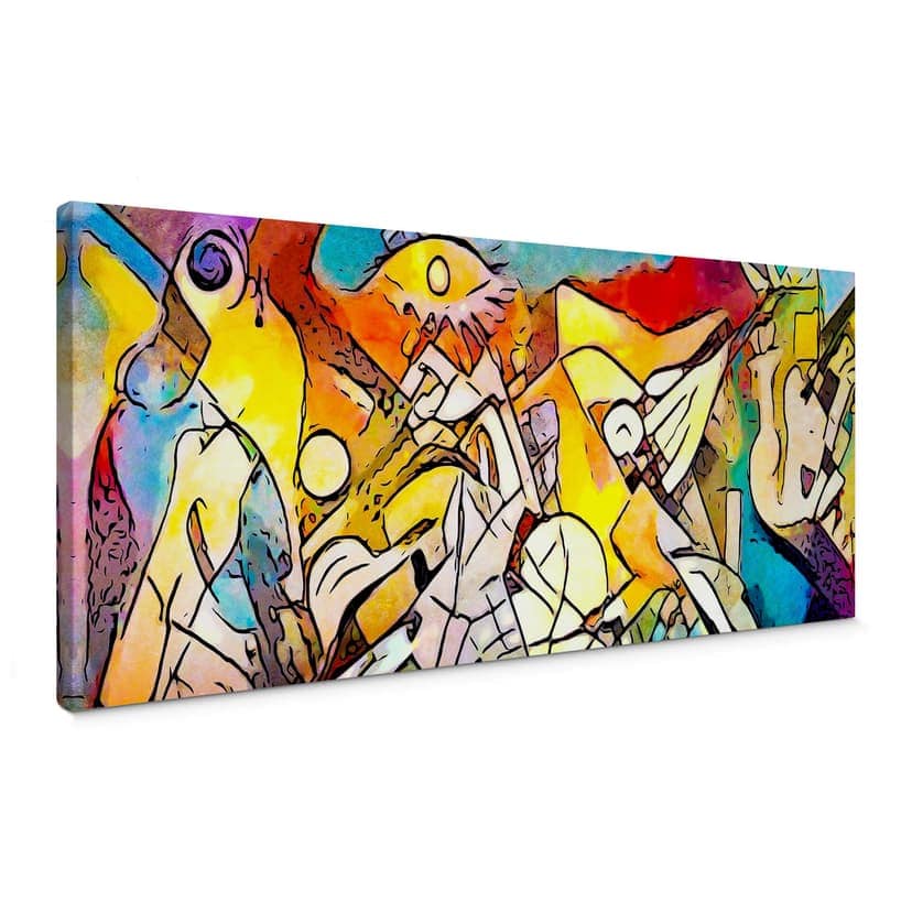 Canvastavla Zamart - Hyllning till Picasso - Kaos - Panorama