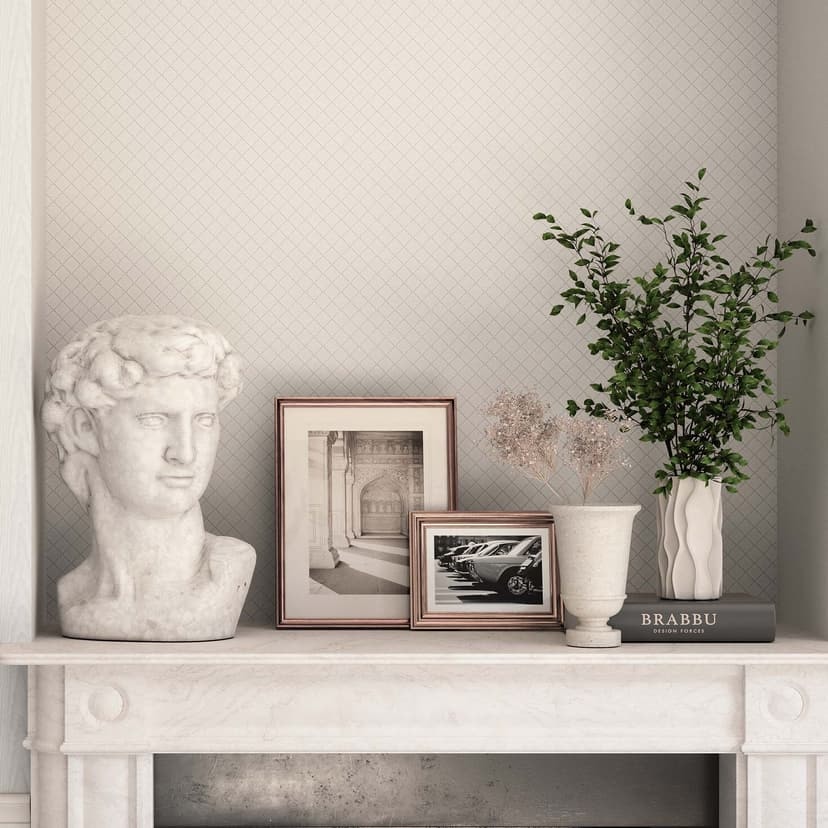 Vinranka tapet, non-woven tapet Erismann Versailles vit, grå, silver